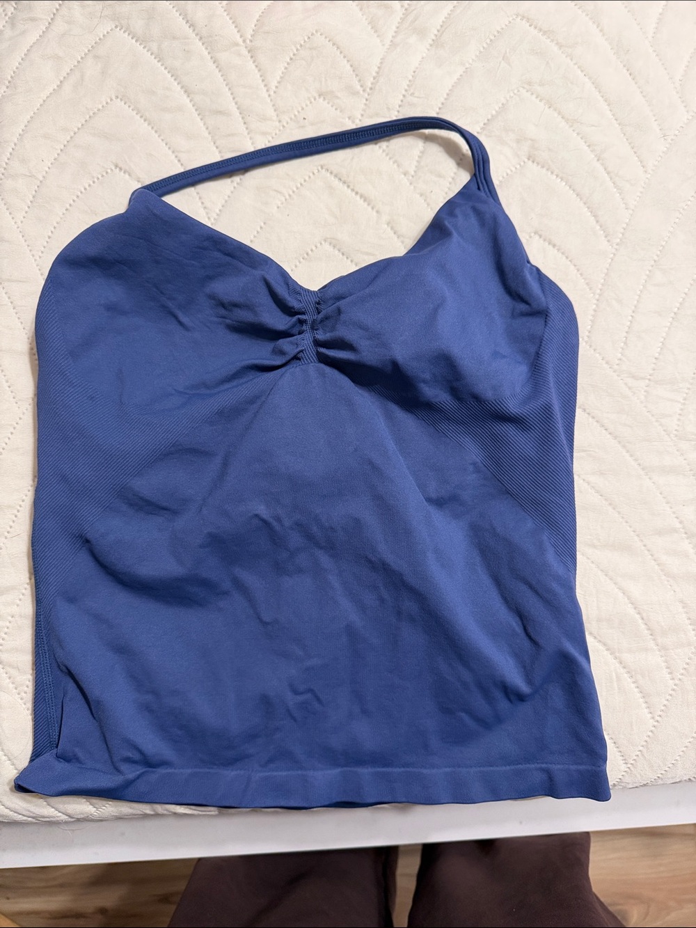 Dfyne Women's Royal Blue Halter Bra Tank Top